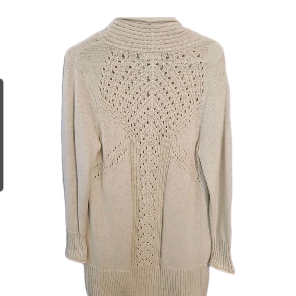 Maurices L Cream Open Front Cardigan Sweater Knit Cottage Retro Y2k Boho - Picture 9 of 14